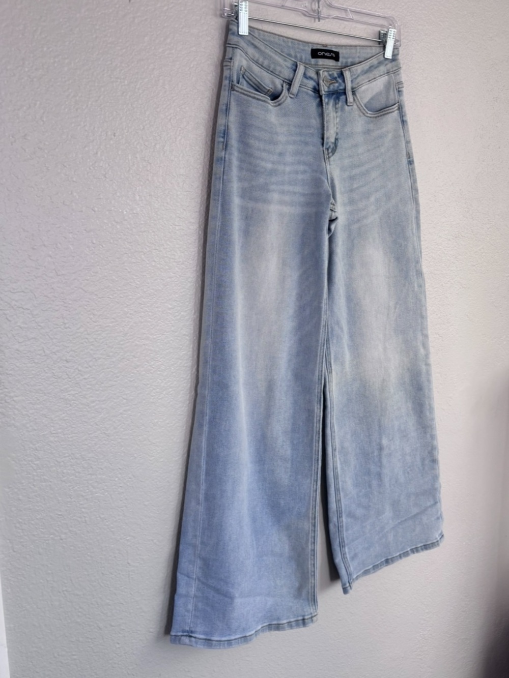 ONESO Light Wash High Rise Baggy Wide Leg Skater Denim Jeans 25 - Picture 4 of 8